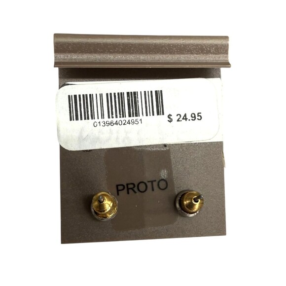 J. Jill Geometric Stud Earrings Silver Tone Hexagon Distressed Textured Modern - Picture 7 of 10